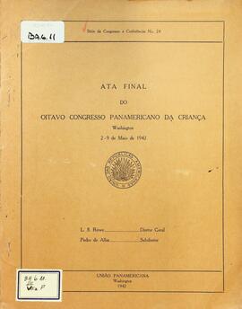 Ata Final do Oitavo Congresso Panamericano da Criança