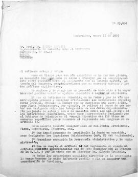 Carta de Víctor Escardó y Anaya al Dr. Héctor Peraza 13/1/1959